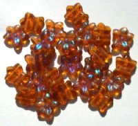 25 12x14mm Topaz AB Two Hole Flowers